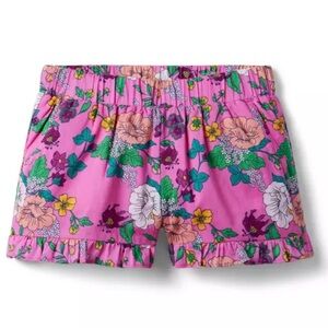 Janie and Jack Pink Floral Kids Shorts Size 8